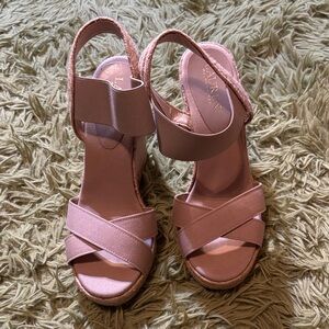 Lauren Ralph Lauren Blush Wedge Sandals